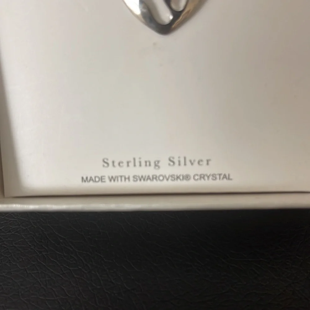 Sterling silver made with Swarovski crystal- 18” chain